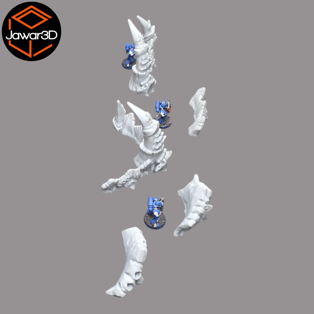 Hive Barrier Set - 28mm Wargaming Scatter Terrain Scenery Tabletop