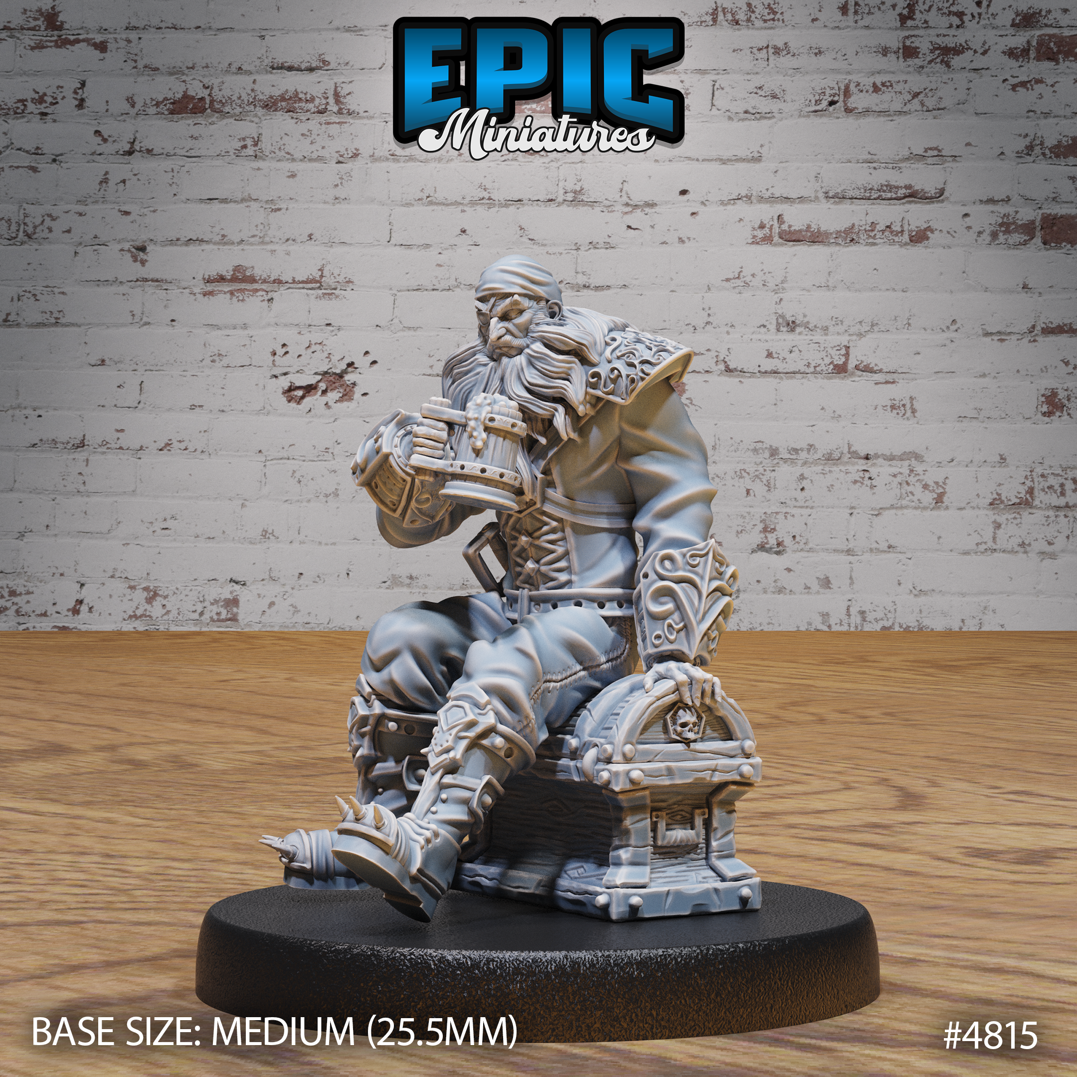 Pirate Captain Barbarossa #4814-#4816 by Epic Miniatures - Mysterious Ocean 28mm Scale