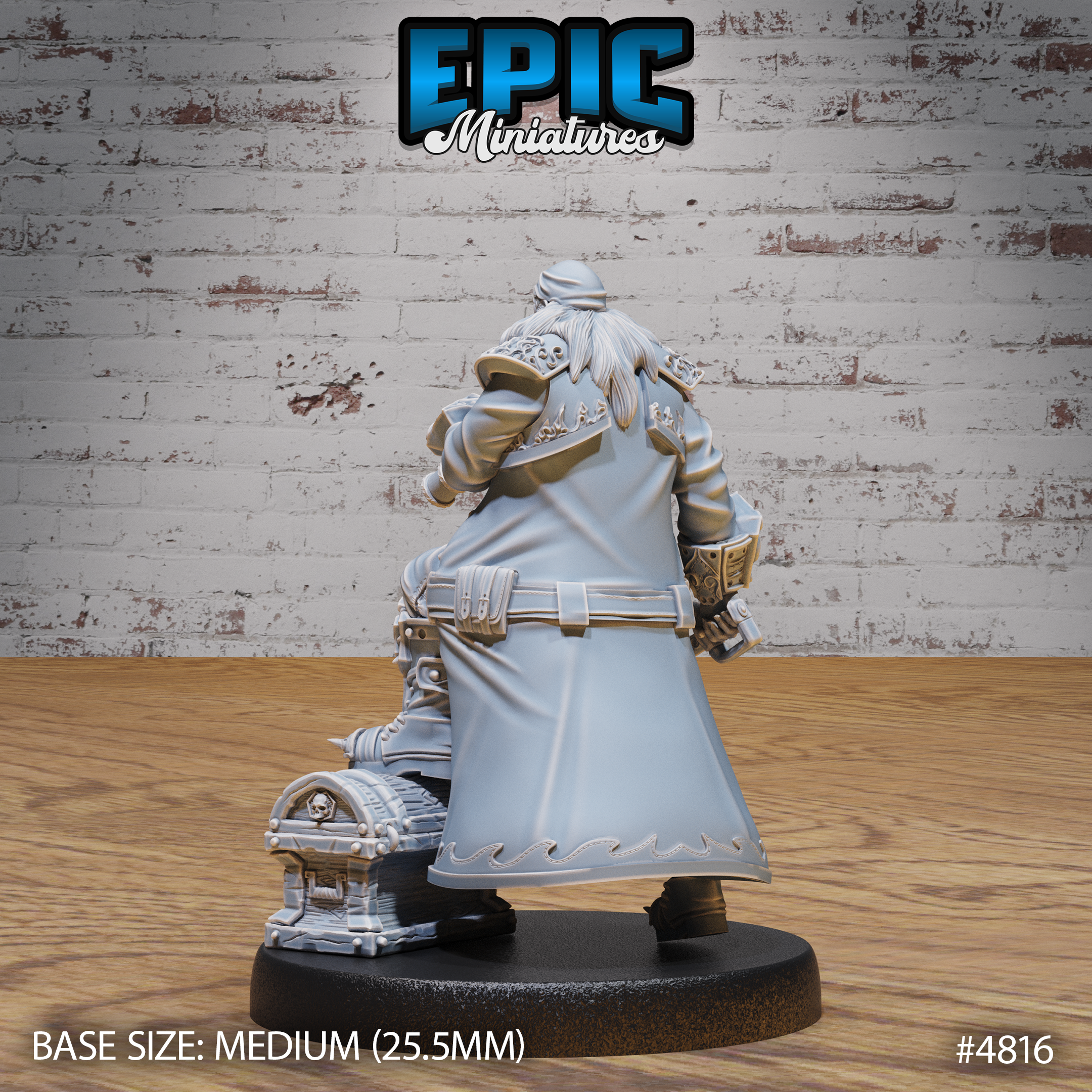 Pirate Captain Barbarossa #4814-#4816 by Epic Miniatures - Mysterious Ocean 28mm Scale