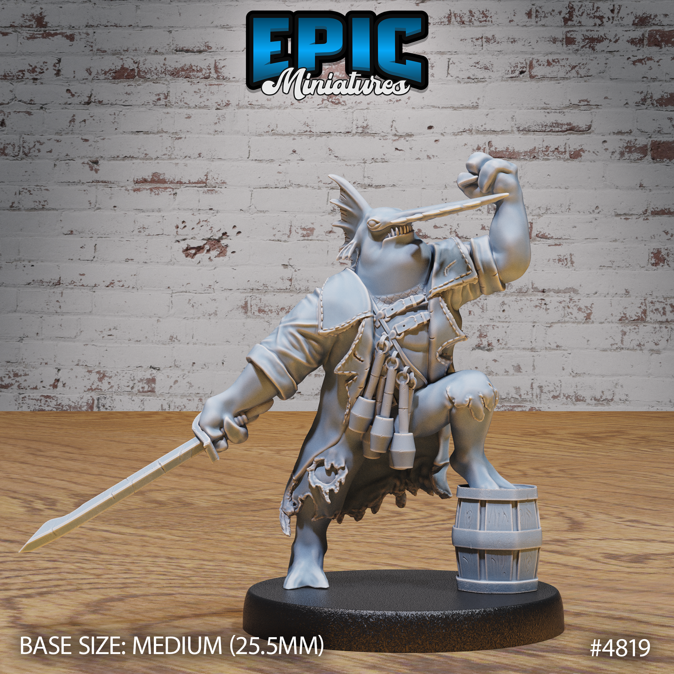 Sawhead Pirates by Epic Miniatures - Mysterious Ocean | DnD Tabletop Miniatures (28mm Scale)