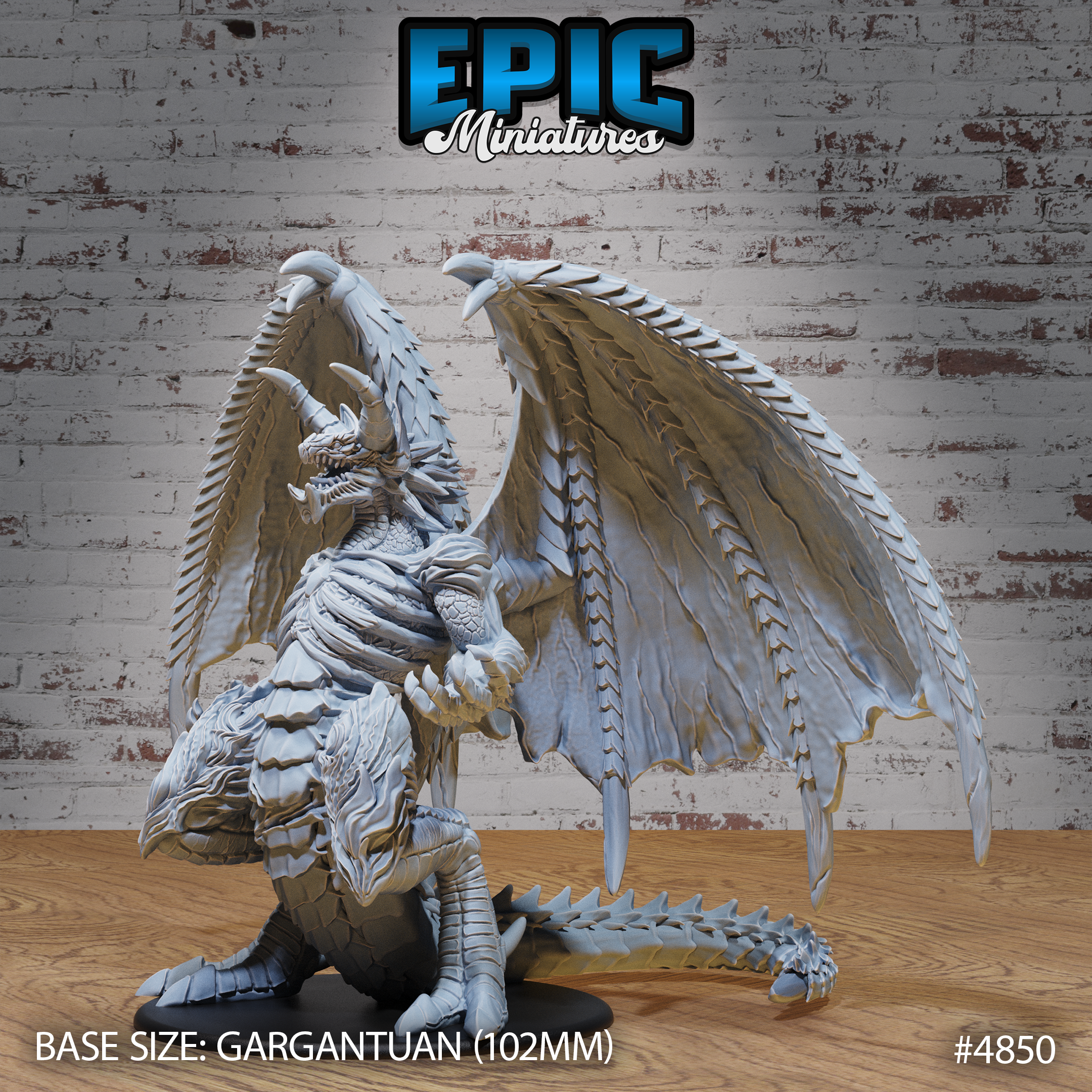 Inferno Dragon Gargantuan Model by Epic Miniatures | D&D Tabletop Miniature