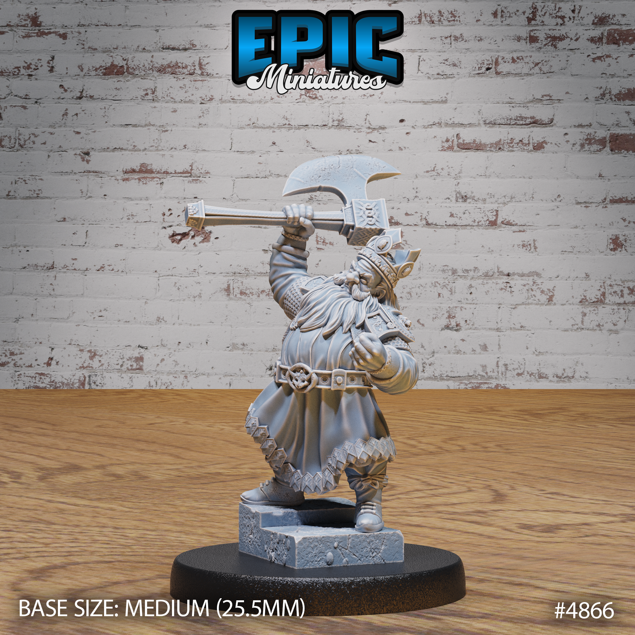 Dwarf King Set (#4866-#4868) by Epic Miniatures | D&D Tabletop Miniatures