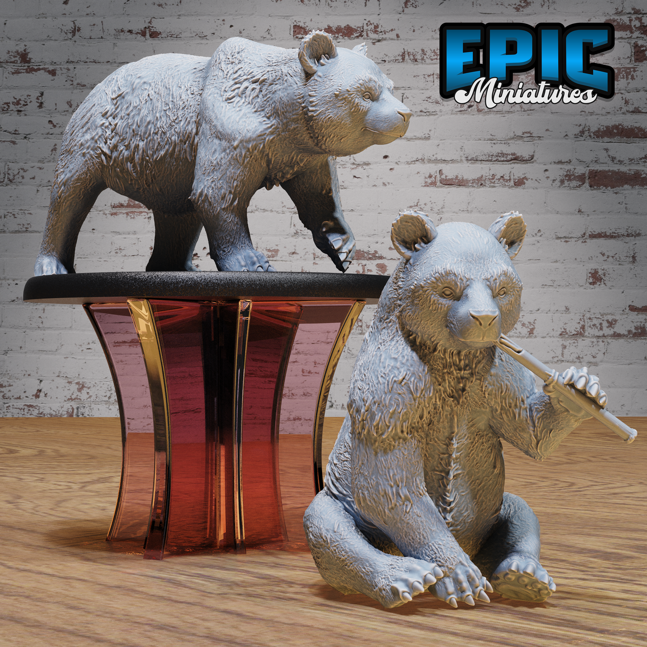 Adorable Panda Bear Miniatures (#4904-#4905) | Epic Miniatures