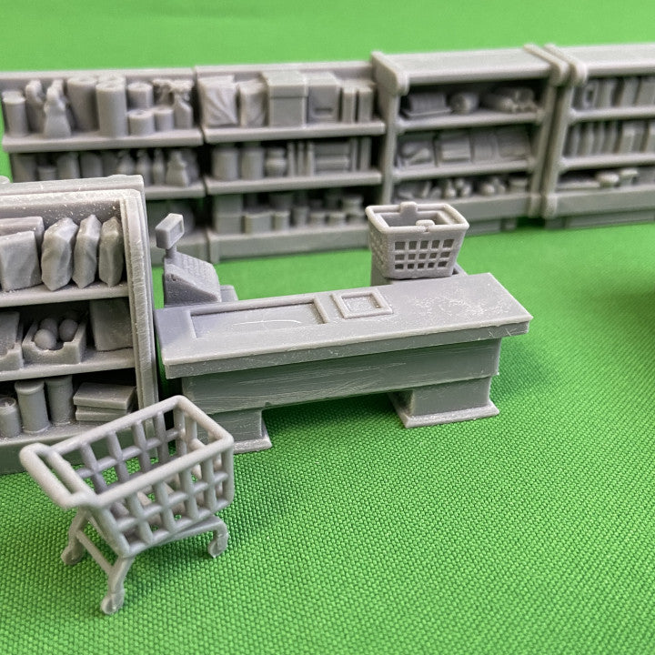 Grocery Shop Furniture for Model Railway or Diorama