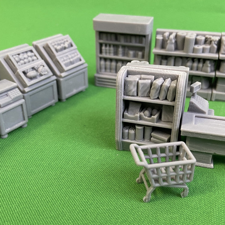 Grocery Shop Furniture for Model Railway or Diorama