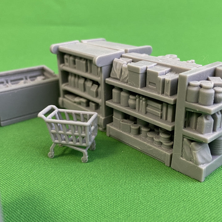 Grocery Shop Furniture for Model Railway or Diorama