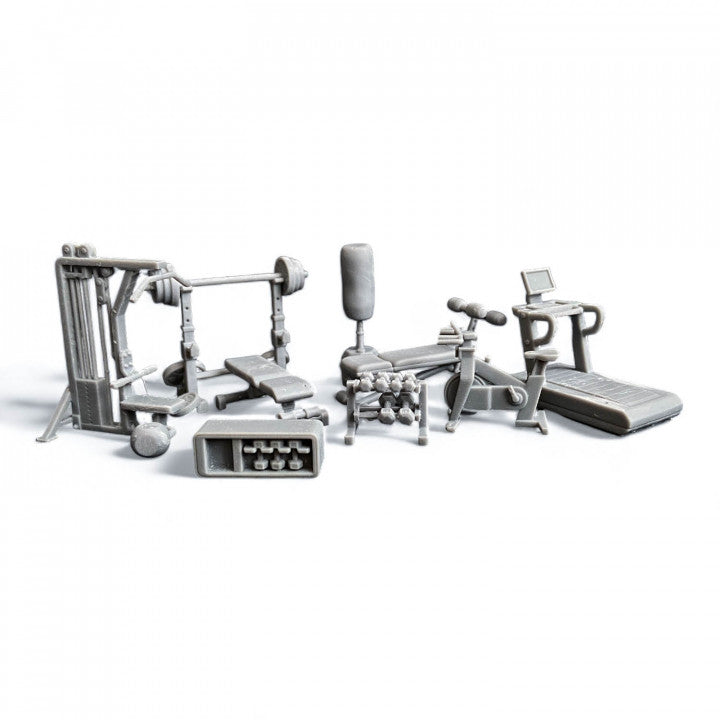 Modern Gym Furniture/Equipment for Model Railway or Diorama