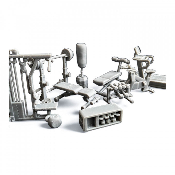 Modern Gym Furniture/Equipment for Model Railway or Diorama
