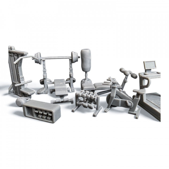 Modern Gym Furniture/Equipment for Model Railway or Diorama