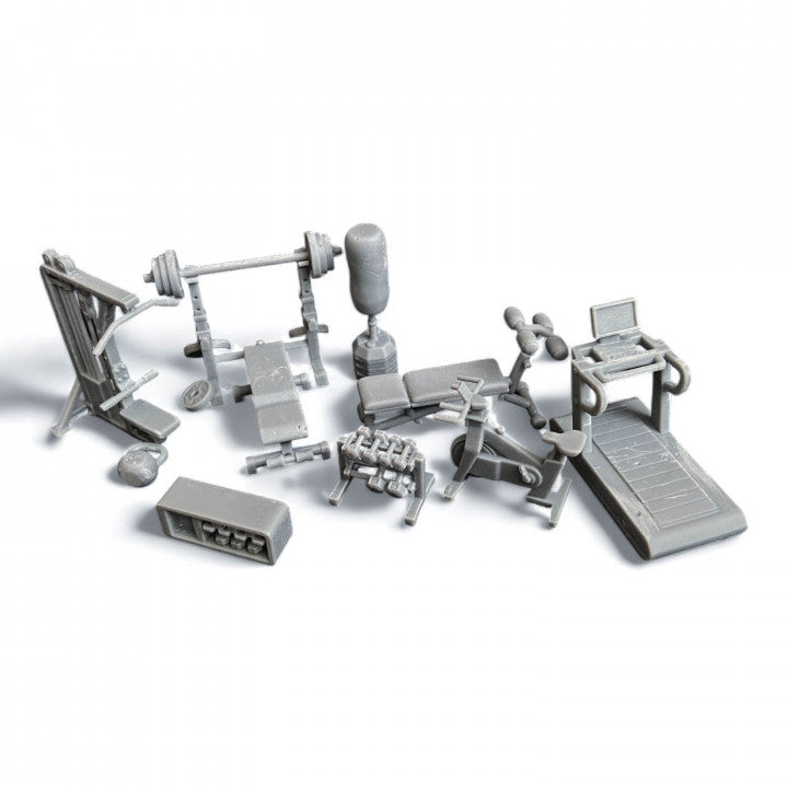 Modern Gym Furniture/Equipment for Model Railway or Diorama