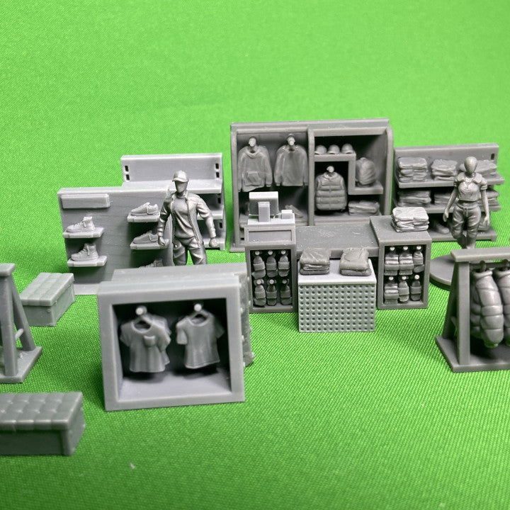 Sportswear Shop Furniture for Model Railway & Diorama