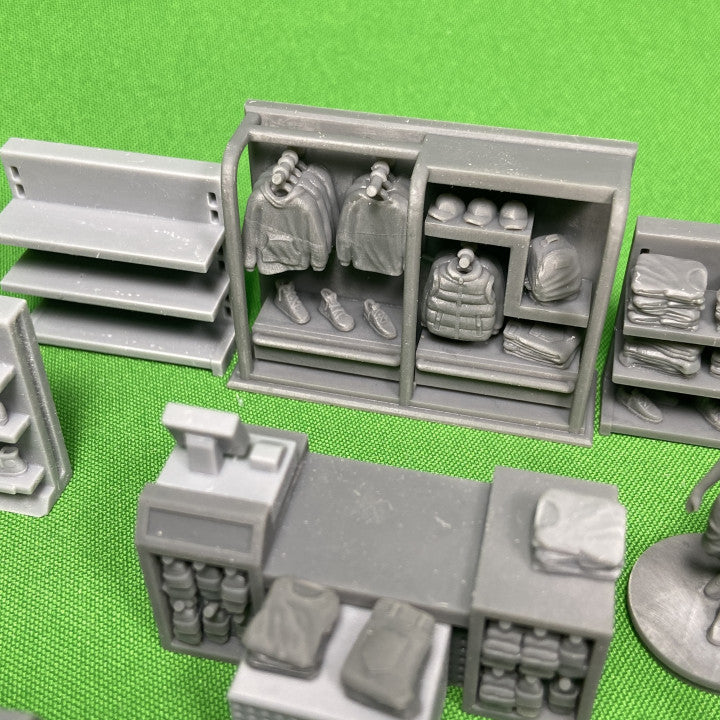 Sportswear Shop Furniture for Model Railway & Diorama