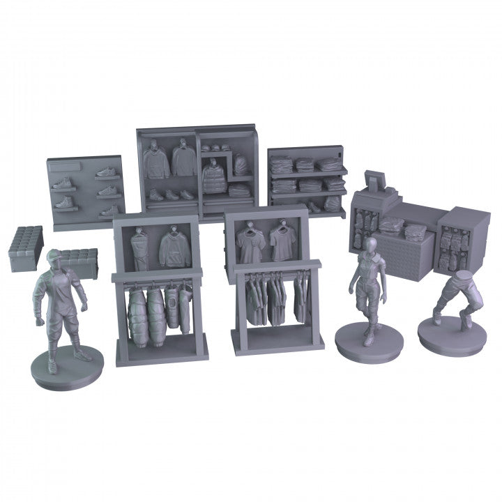 Sportswear Shop Furniture for Model Railway & Diorama