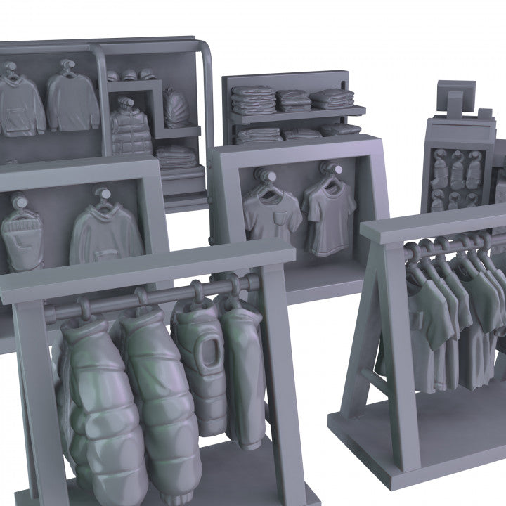 Sportswear Shop Furniture for Model Railway & Diorama