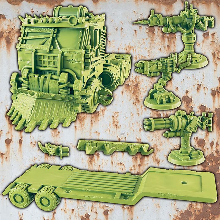 Wasteland Semi Truck / Trailer and Weapons
