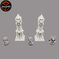 Bone Pillar x2 - 28mm Wargaming Scatter Terrain Scenery Tabletop Miniature
