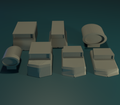 1:76/1:72 Custom Car Hood Scoops STLs