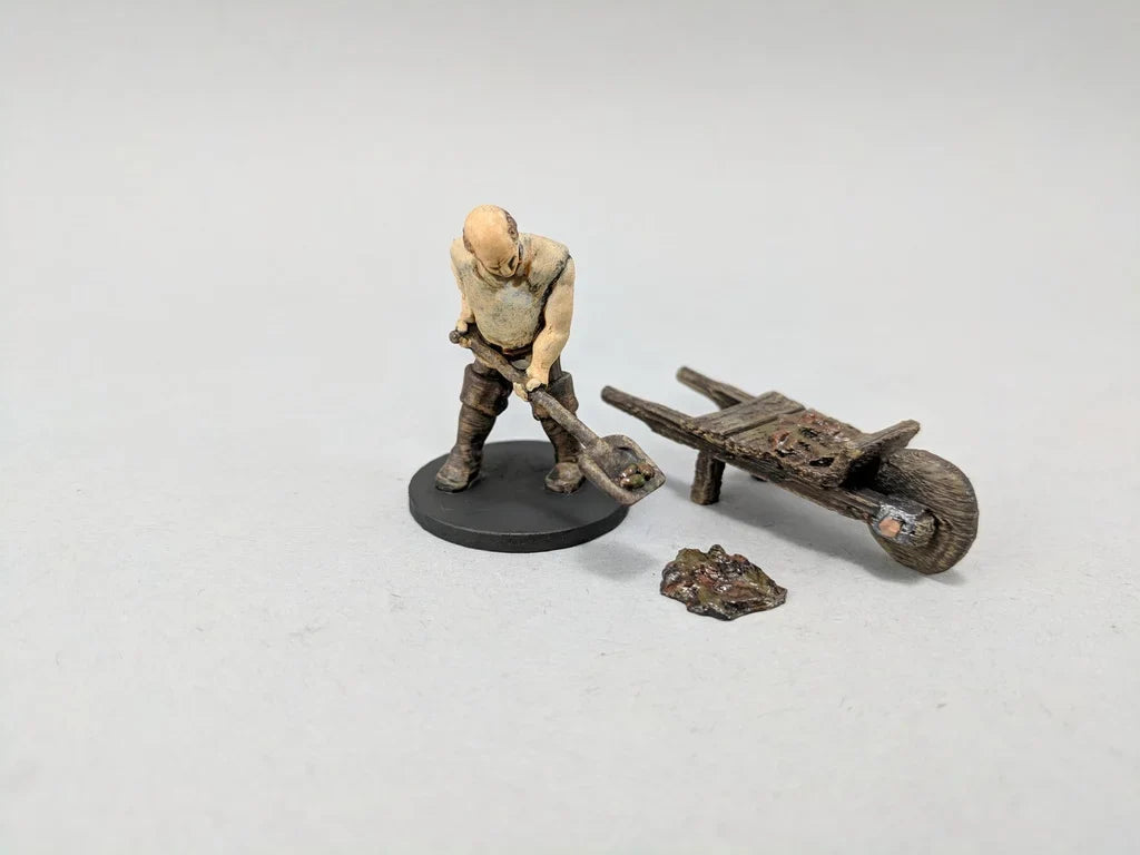28mm Dung Sweeper with Wheelbarrow