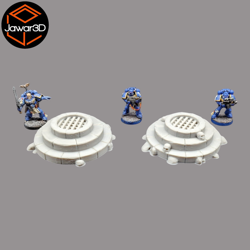 Well Cover x2 - 28mm Wargaming Scatter Terrain Scenery Tabletop Miniature