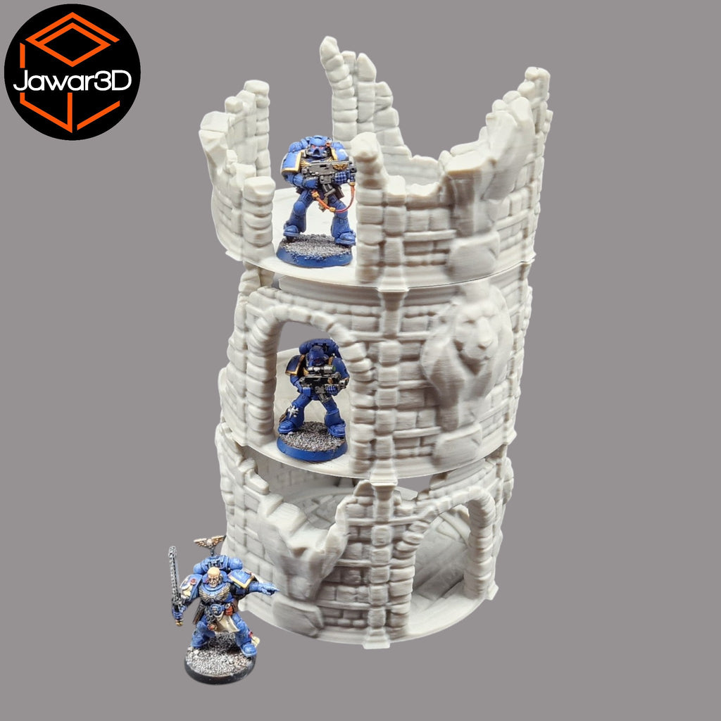 Circle Tower Ruin - 28mm Wargaming Scatter Terrain Scenery Tabletop Miniature