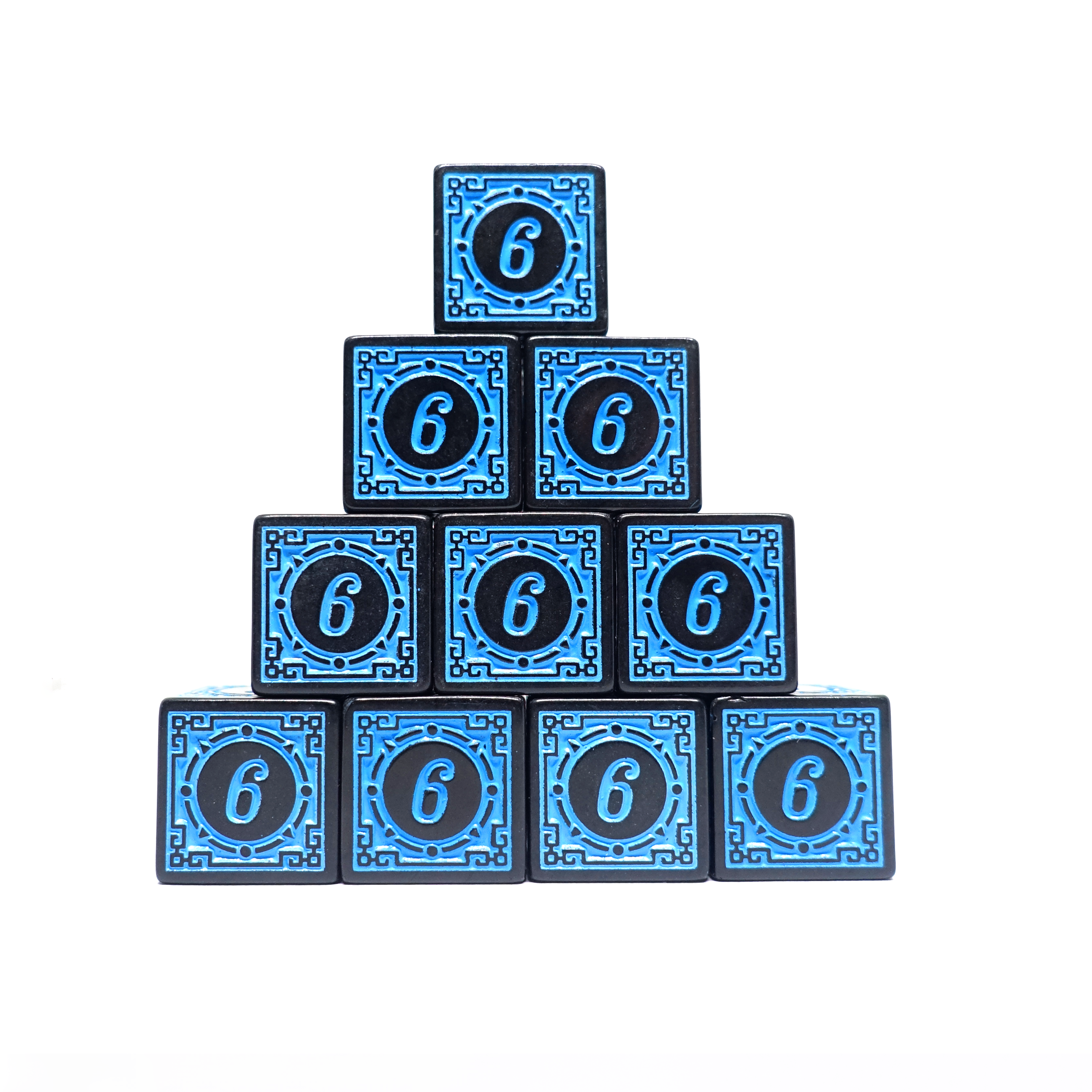 Blue Arcane Glyphs Dice Set