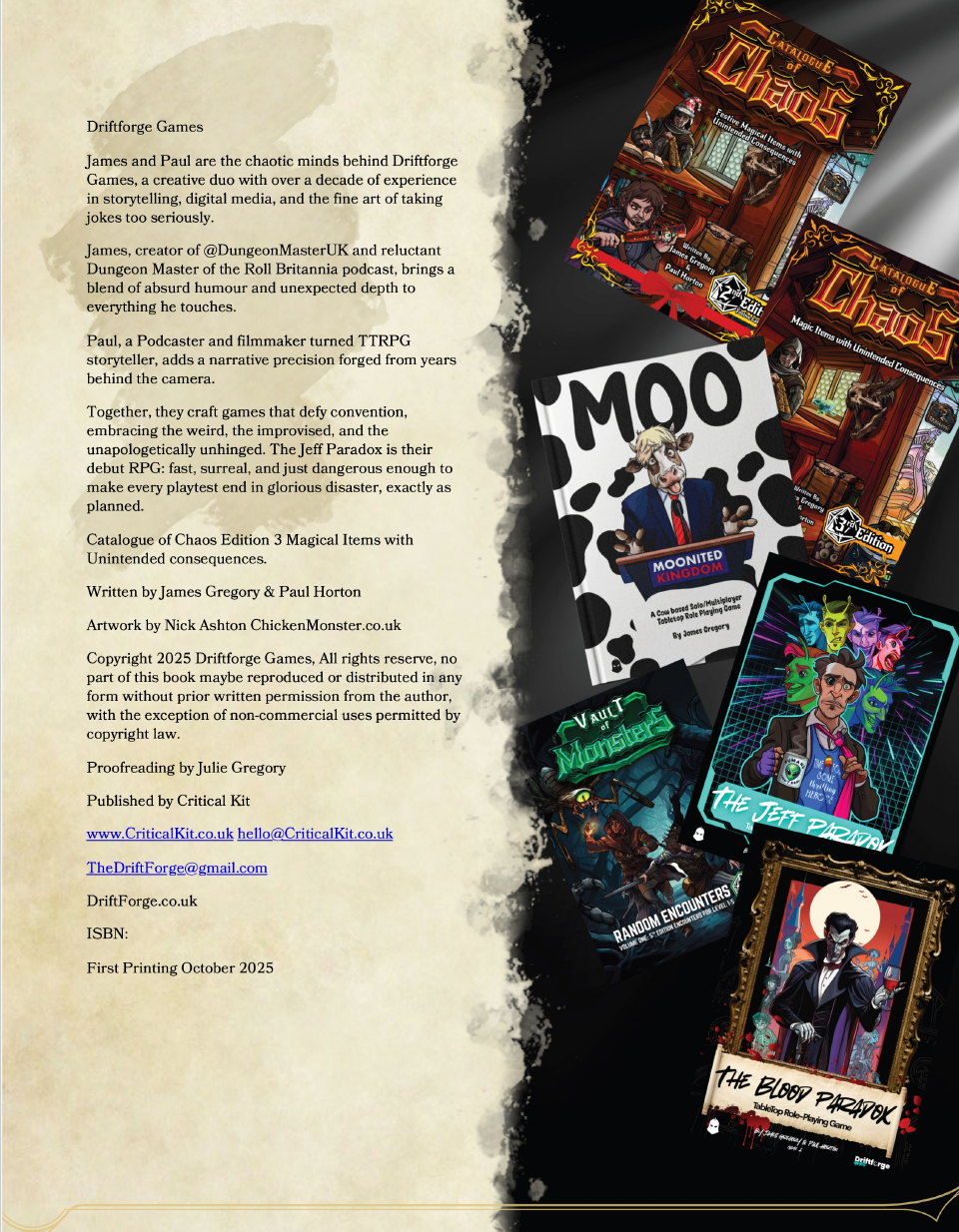 Catalogue of Chaos Ed. 2 - Festive Magical Items with Unintended Consequences