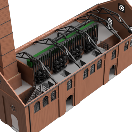 HM506A – Gas Works Retort House N Scale