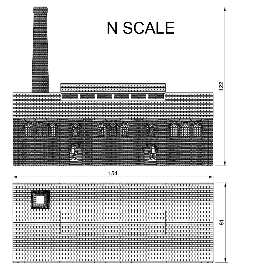 HM506A – Gas Works Retort House N Scale