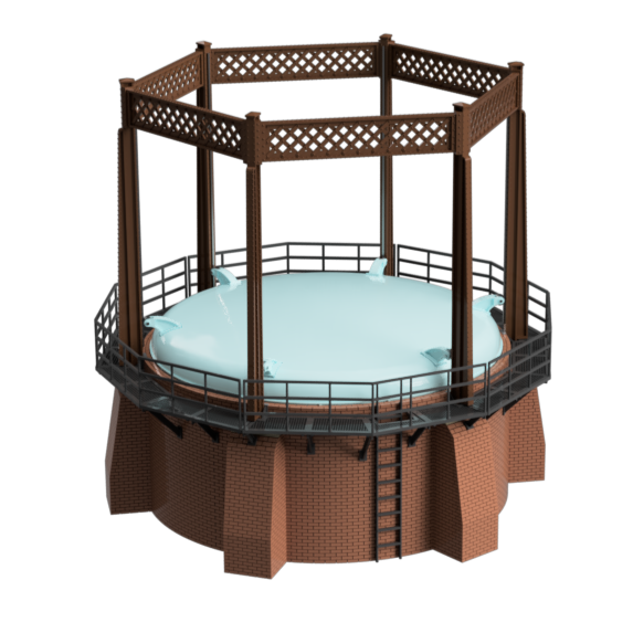 GM506B – Gas Works Gas Holder 3mm/TT120 Scale