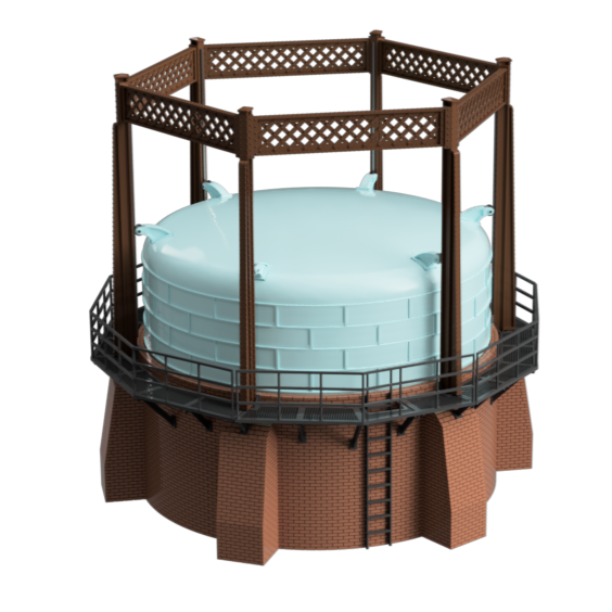 HM506B – Gas Works Gas Holder N Scale