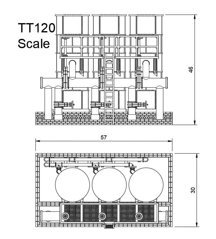 GM506C – Gas Works Condenser 3mm/TT120 Scale