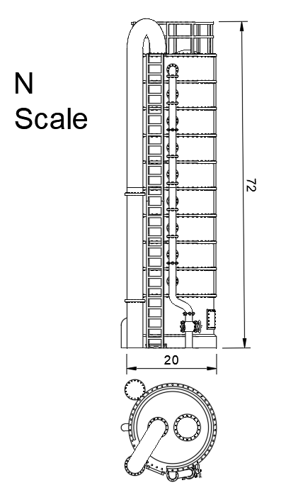 HM506E – Gas Works Gas Scrubber N Scale