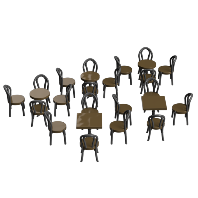 FO120A – Cafe Furniture OO/HO Scale
