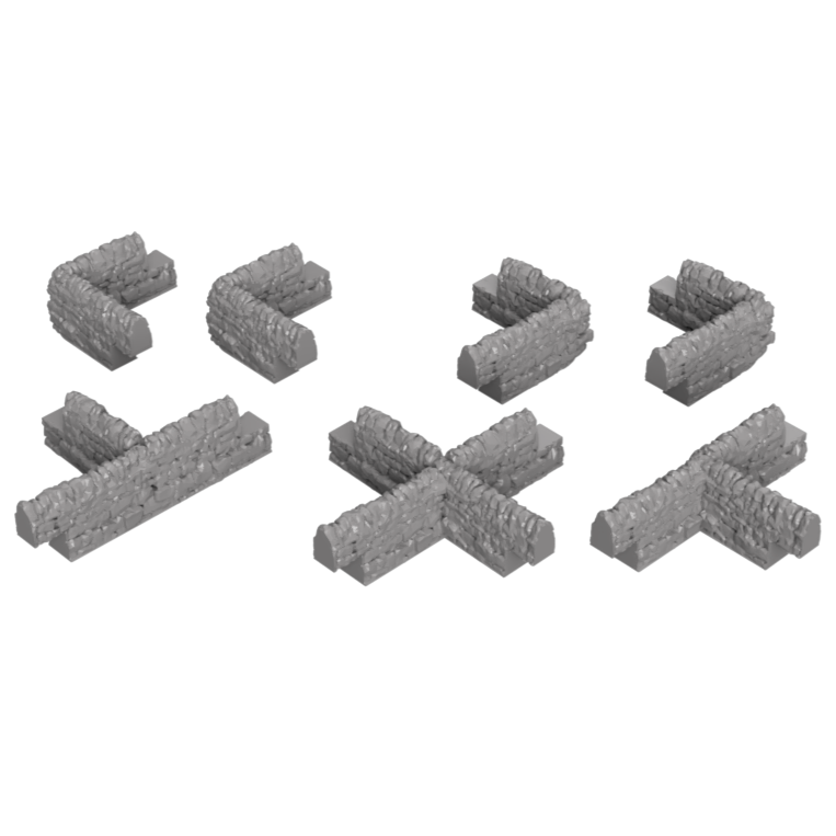 GO303B – Stone Wall Corners TT120/3mm Scale