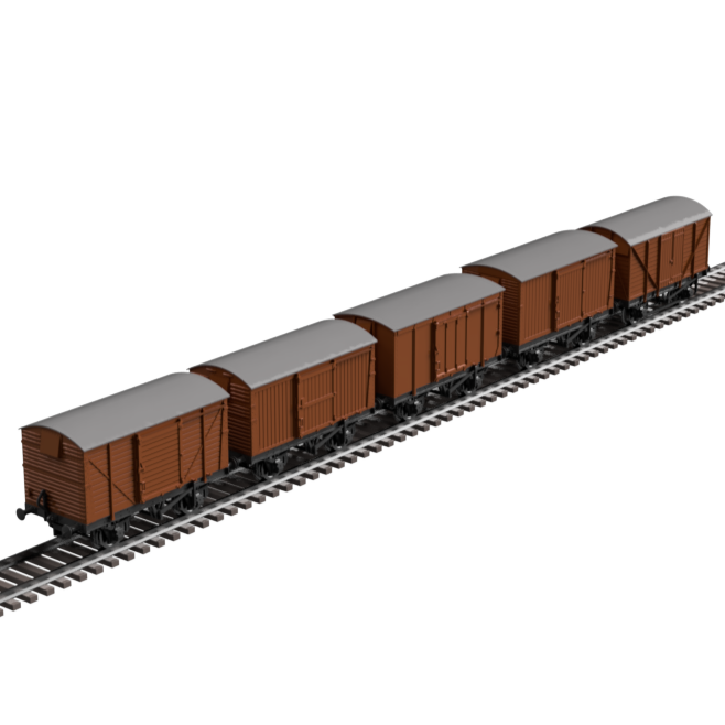 GPC605A – 5x BR 12 Ton Box Van Pack TT120/3mm Scale