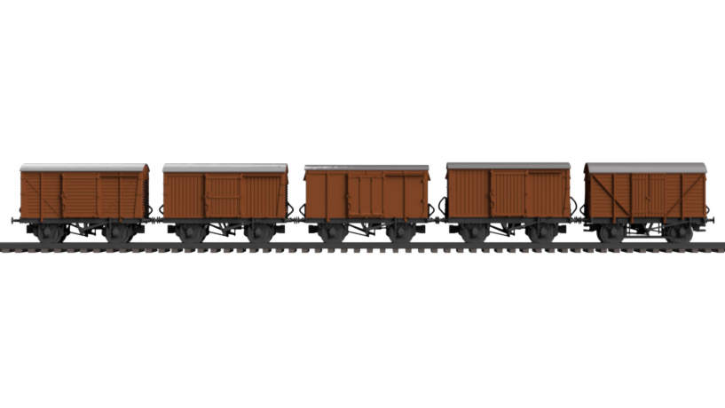 FPC605A – 5x BR 12 Ton Box Van Pack OO/HO Scale