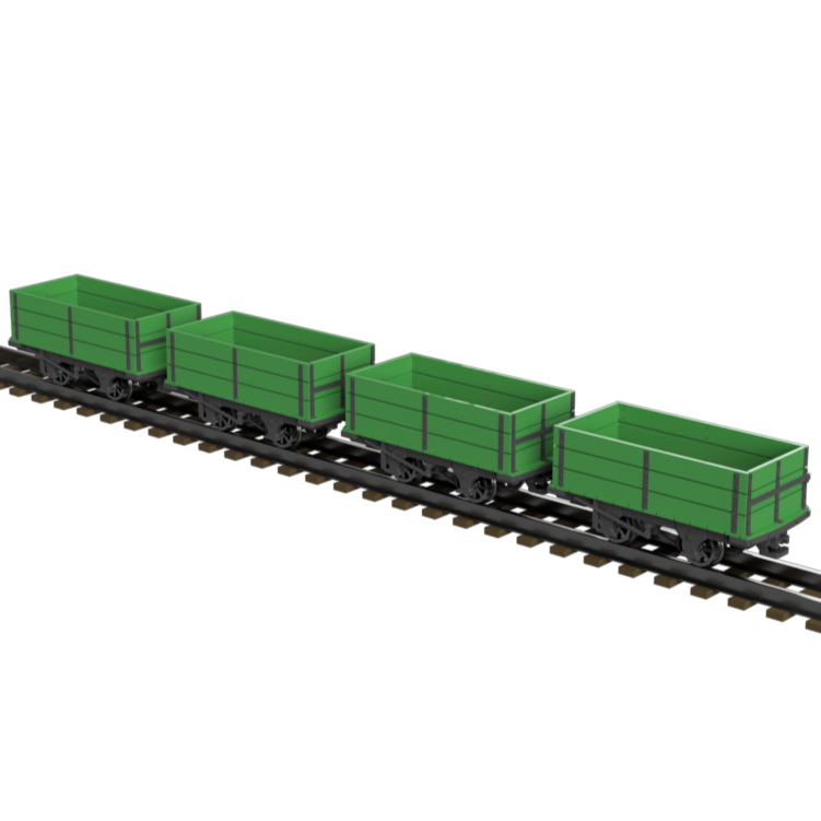 FP757G – GVT 3 Plank Drop Sided Wagon OO9 Gauge