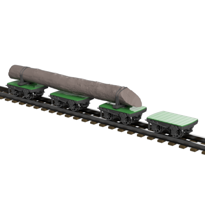 FP757J – GVT Bolster Wagons OO9 Gauge