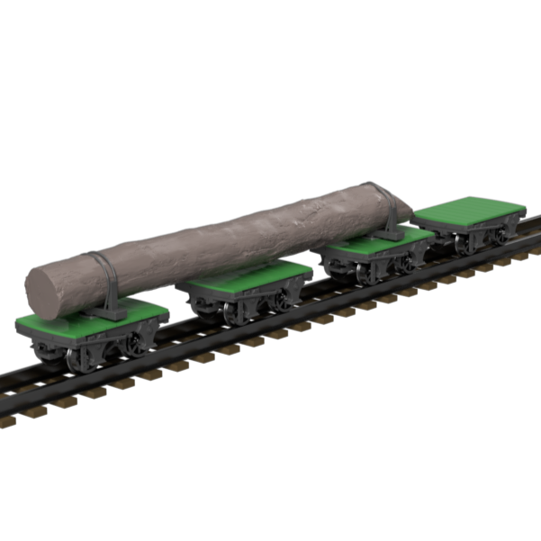 FP757J – GVT Bolster Wagons OO9 Gauge