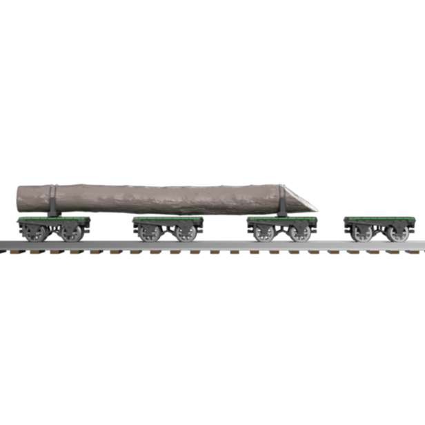 FP757J – GVT Bolster Wagons OO9 Gauge