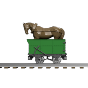 FP757K – GVT Horse Dandy Wagon OO9 Gauge