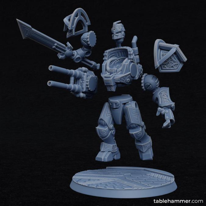 Clockwork Ancient - Space Dwarf golem mech