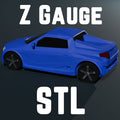 Z Gauge (1:220) Modern Kei Size Sportscar STL