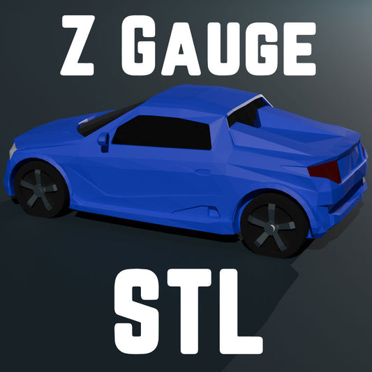 Z Gauge (1:220) Modern Kei Size Sportscar STL