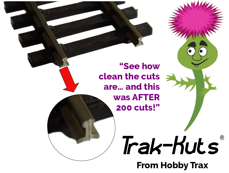 Trak-Kuts hardened track cutters for nickel silver track