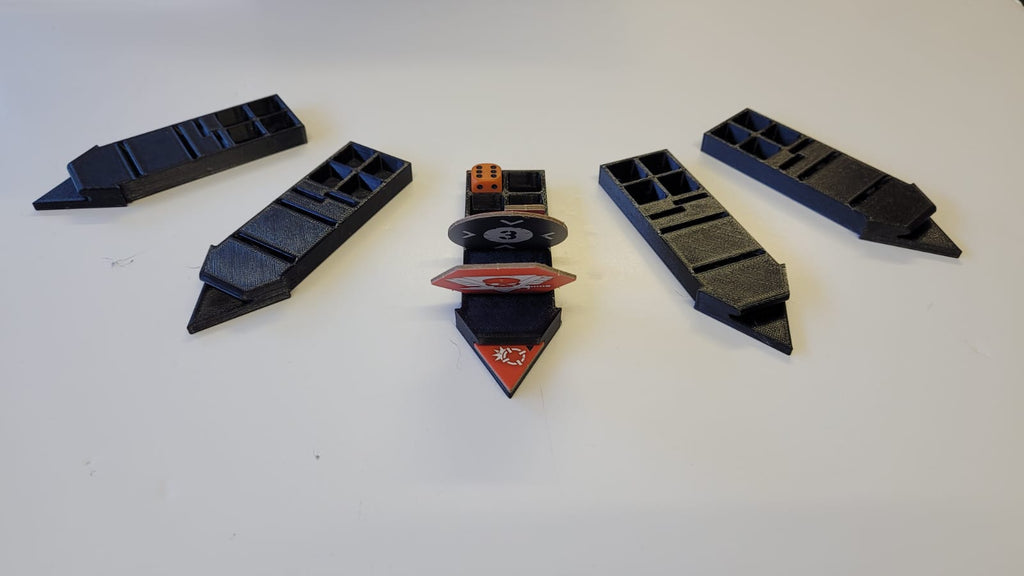Kill Team Wound Marker - standard 4 dice (Black)