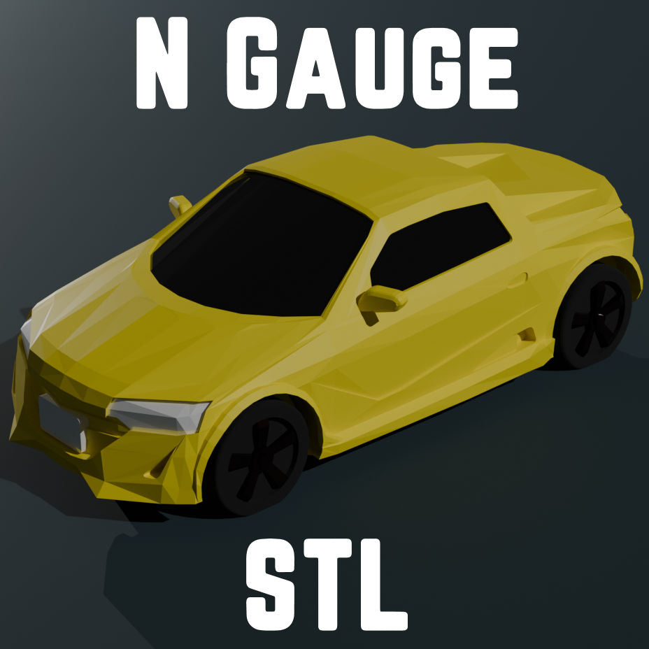 N Gauge (1:150) Modern Kei Size Sportscar STL