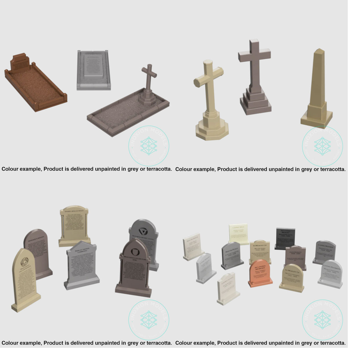 N Gauge (1:148) Gravestones and Monuments Collection