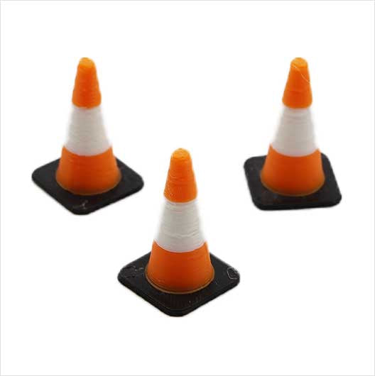O Scale Pre-Coloured Orange and White Traffic Cone