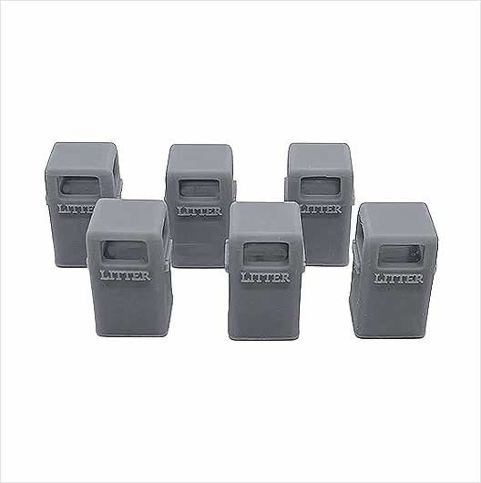 O Scale Civic Litter Bin - Style 3 (6 pack)